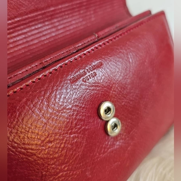 Fossil Croco Flap Red Leather Wallet 🌴 - Picture 5 of 8